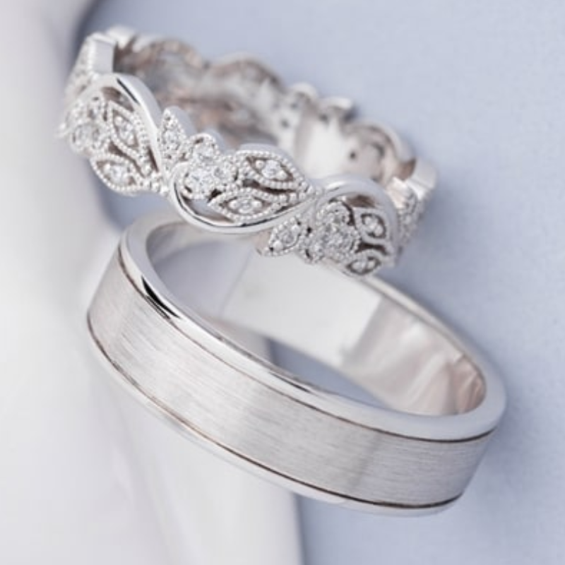 Top 5 mẫu nhẫn đôi vàng trắng 10k: Sang trọng và ý nghĩa