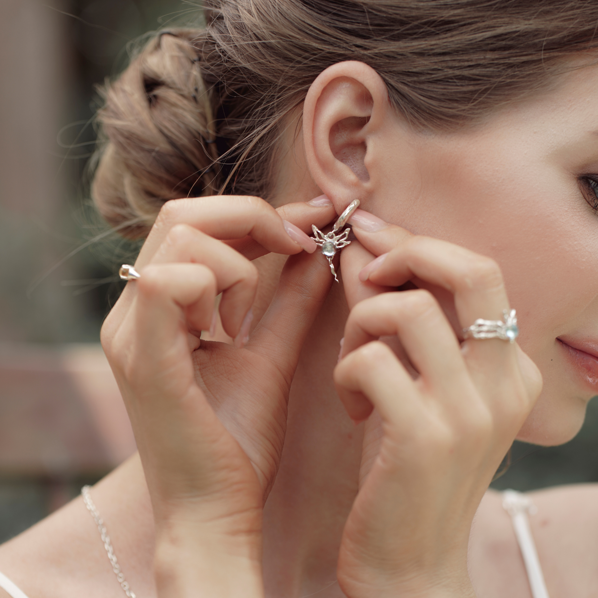 RayFlutter Blue Topaz Earrings - InBloom OfTheSun