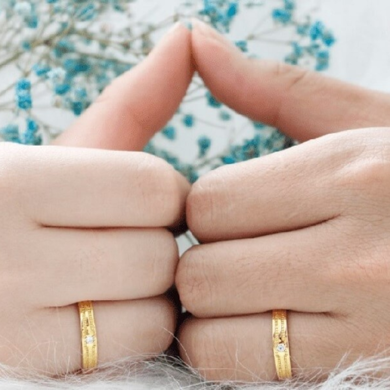 5 mẫu nhẫn đôi vàng 24k đẹp - Lựa chọn cho tình yêu bền vững